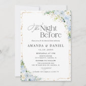 Elegant Dusty Blue Rehearsal Dinner Invitation (Devant)