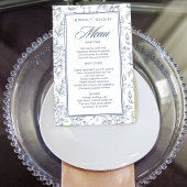 Elegant dusty blue  rozen trouwmenu