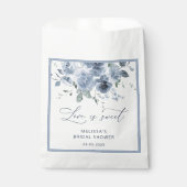 Elegant Dusty Blue Rozen Vrijgezellenfeest Bedankzakje (Voorkant)