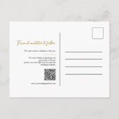 Elegant Dusty Blue Save the Date Calendar QR Code Briefkaart (Achterkant)