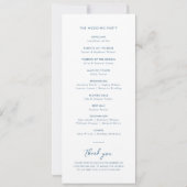 Élégant Dusty Blue Script Programme de mariage min (Dos)