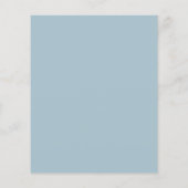 Elegant Dusty Blue | Uitnodiging voor de doop (Achterkant)
