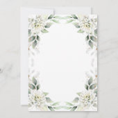 Elegant Dusty Blue Waterverf Greenery Wedding Kaart (Achterkant)