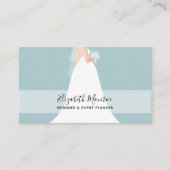Elegant Dusty Blue Wedding Event Planner Visitekaartje (Voorkant)