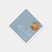 Elegant Dusty Blue Wedding: "Herfst in Love" Scrip Servet (Hoek)