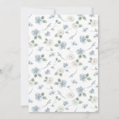 Elegant Dusty Blue Wedding Kaart (Achterkant)