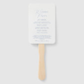 Elegant Dusty Blue Wedding Program & Welcome Sign Handwaaier (Achterkant)