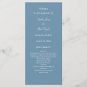 Elegant Dusty Blue Wedding Programme (Voorkant)