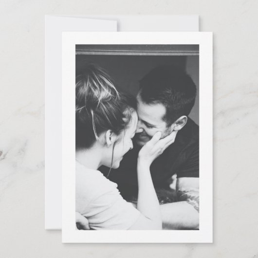 Elegant Dusty Blue White Monogram Weddenschap Kaart (Achterkant)