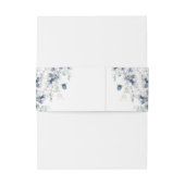 Elegant Dusty Blue Winter Foliage Wedding Uitnodigingen Wikkel (Achterkant Voorbeeld)