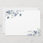 Elégant Dusty Blue Winter Moving Faire-part (Dos)