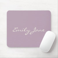 Elegant Dusty Lila Handgeschreven Script Name Cust