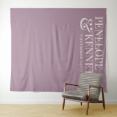 Elegant Dusty Paars Custom Wedding Backdrop Wandkleed (In Situ (horizontaal))