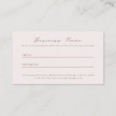 Elegant Dusty Pink Beauty Referral Card  (Dos)