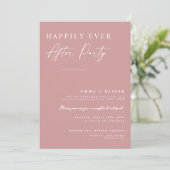 Elegant Dusty Pink Happy Ever After QR Code Kaart (Staand voorkant)