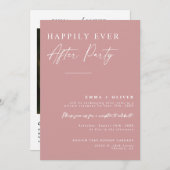 Elegant Dusty Pink Happy Ever After QR Code Kaart (Voorkant / Achterkant)