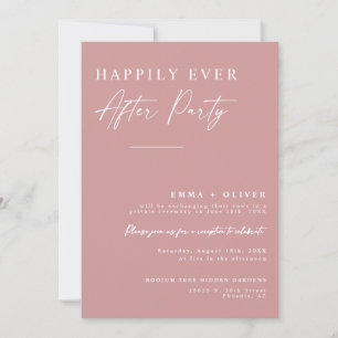 Elegant Dusty Pink Happy Ever After QR Code Kaart
