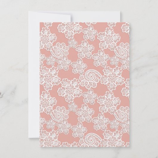 ELEGANT DUSTY PINK LACE GOLD VERANDERT DATUM (Achterkant)