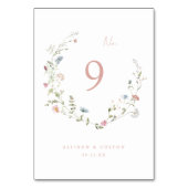 Elegant Dusty Pink Wildflower Rustic Boho Wedding Kaart (Achterkant)