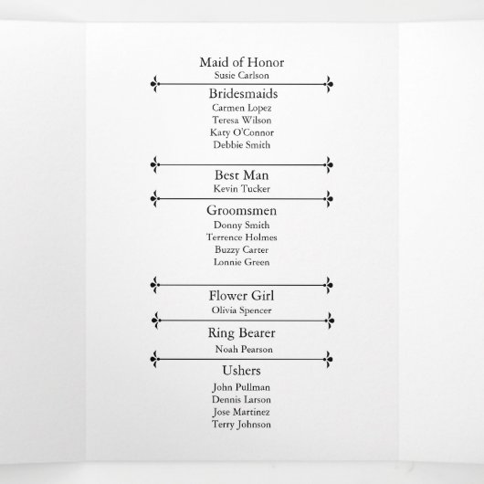 Elegant Dusty Roos Burgundy Floral Wedding Program Drieluik Programma (Binnenkant midden)