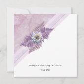 Elegant Dusty Roos Floral and Marble Wedding Kaart (Voorkant)