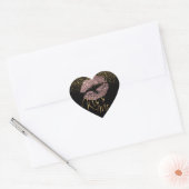 Elegant Dusty Roos Glitter Kiss Me Hart Sticker (Envelop)