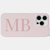 Elegant Dusty Roos Minimalistisch Initiaal Monogra Case-Mate iPhone Case (Achterkant (horizontaal))