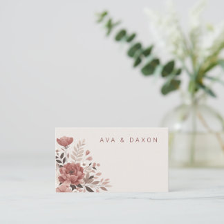 Elegant Dusty Roos Wedding Place Card Plaatskaartje
