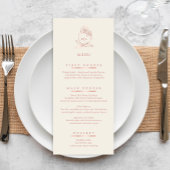 Elégant Dusty Rose et Ivory Orchid Mariage Menu