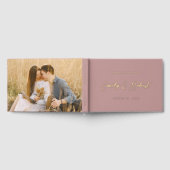 Elégant Dusty Rose Gold Calligraphy Mariage Photo (Complet)