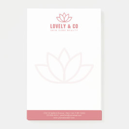 Elegant Dusty Rose & Ivory Salon Beauty Post-it® Notes