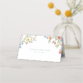 Elegant Dusty Sage Pastel Wildflower Crest Wedding (Achterkant)