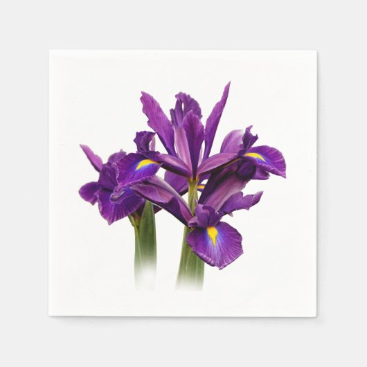 Elegant Dutch Iris Paars Sensation Servet (Voorkant)