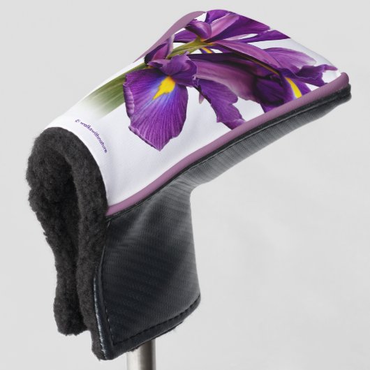 Elegant Dutch Iris Paarse Sensation Flowers Golfheadcover (3/4 voorkant)