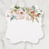 Elegant Earthy Blooms Floral Weddenschap Bedankt Bedankjes Labels (Achterkant)