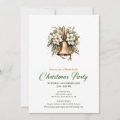 Elegant Earthy Colors Christmas Bell Invitation (Devant)