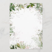 Elegant Earthy Greenery Waterverf Wedding Menu (Achterkant)