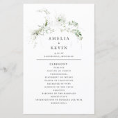 Elegant Earthy Greenery Waterverf Wedding Programm (Voorkant)