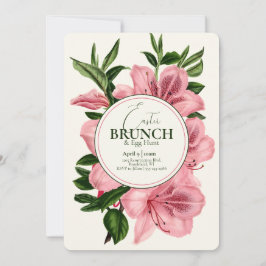 Elegant Easter Brunch & Egg Hunt Lily Invitation Kaart