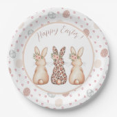 Elegant Easter Bunny op maat Papieren Bordje (Voorkant)