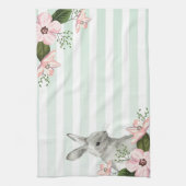 Elegant Easter Bunny striped Theedoek (Verticaal)