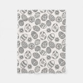 Elegant Easter Eggs Floral Pattern Fleece Blanket (Voorkant)