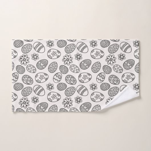 Elegant Easter Eggs Floral Pattern | Handdoekset Bad Handdoek (Handdoek)