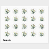 Elegant Easter Lilly Ronde Sticker (Vel)
