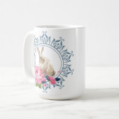 Elegant Easter Rabbit design Koffiemok (Voorkant links)