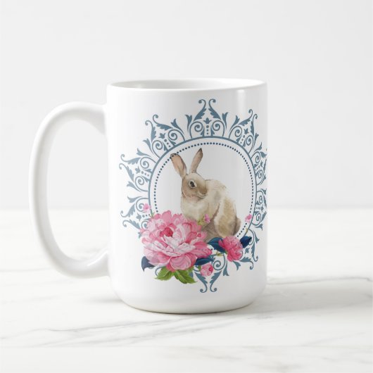 Elegant Easter Rabbit design Koffiemok (Links)
