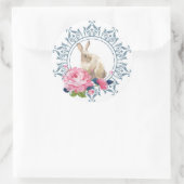 Elegant Easter Rabbit design Ronde Sticker (Tas)