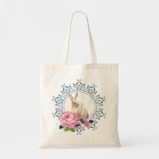 Elegant Easter Rabbit design Tote Bag (Voorkant)