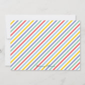 Elegant Easter Stripes Brunch Invitation Kaart (Achterkant)