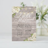 Elegant EAT Boire & Etre Marié Mariage Invitations (Debout devant)
